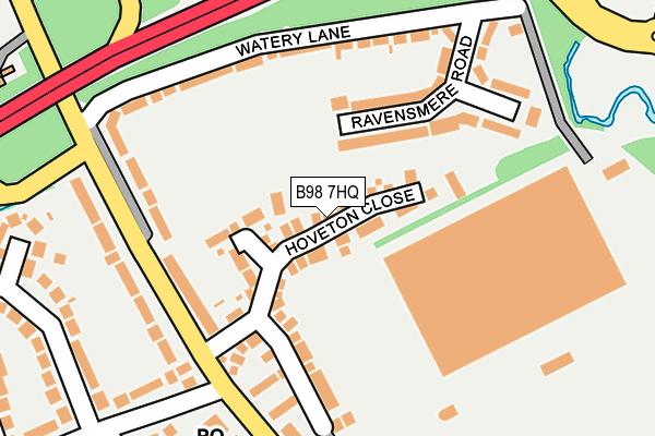 B98 7HQ map - OS OpenMap – Local (Ordnance Survey)