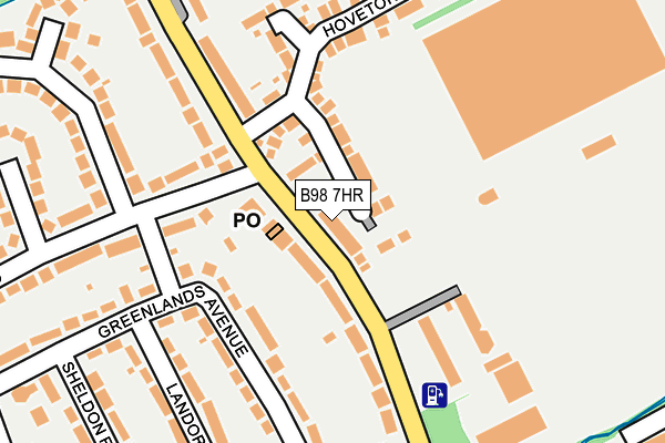 B98 7HR map - OS OpenMap – Local (Ordnance Survey)