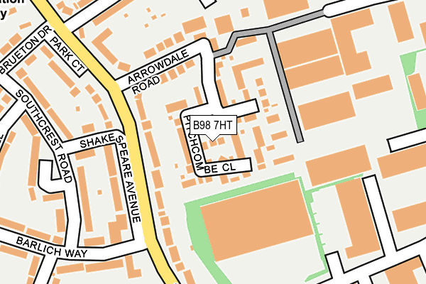 B98 7HT map - OS OpenMap – Local (Ordnance Survey)