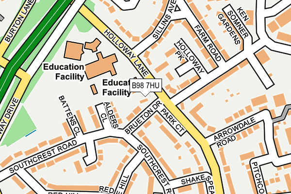 B98 7HU map - OS OpenMap – Local (Ordnance Survey)