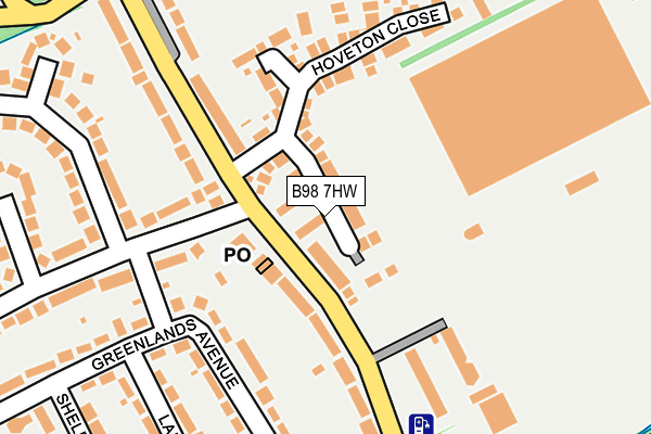 B98 7HW map - OS OpenMap – Local (Ordnance Survey)