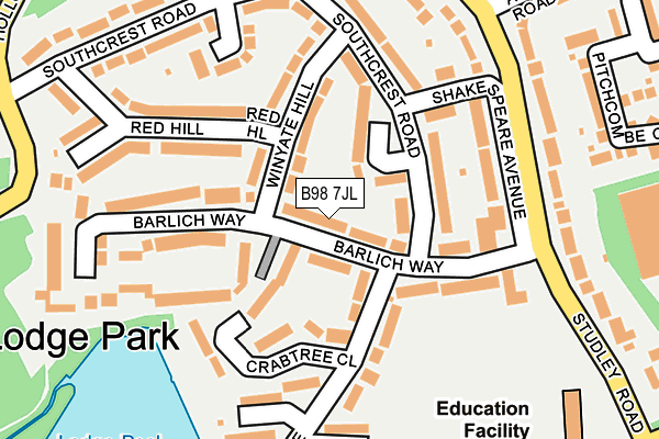 B98 7JL map - OS OpenMap – Local (Ordnance Survey)
