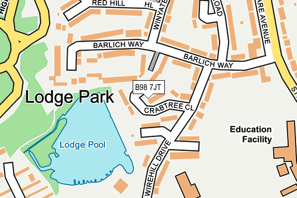 B98 7JT map - OS OpenMap – Local (Ordnance Survey)