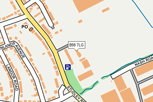 B98 7LG map - OS OpenMap – Local (Ordnance Survey)