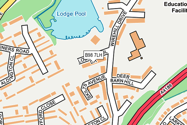 B98 7LH map - OS OpenMap – Local (Ordnance Survey)
