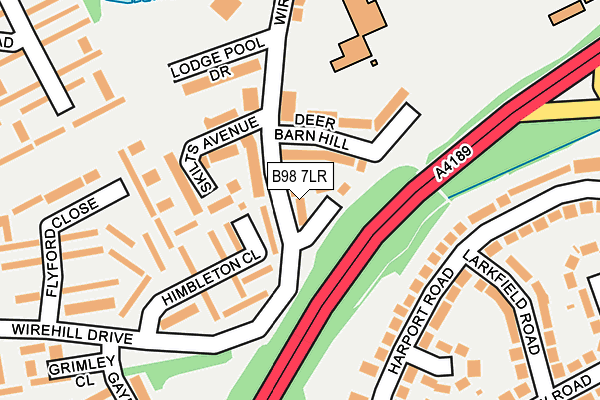 B98 7LR map - OS OpenMap – Local (Ordnance Survey)