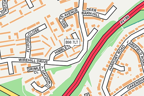 B98 7LT map - OS OpenMap – Local (Ordnance Survey)