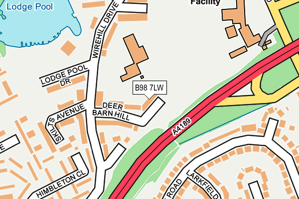 B98 7LW map - OS OpenMap – Local (Ordnance Survey)