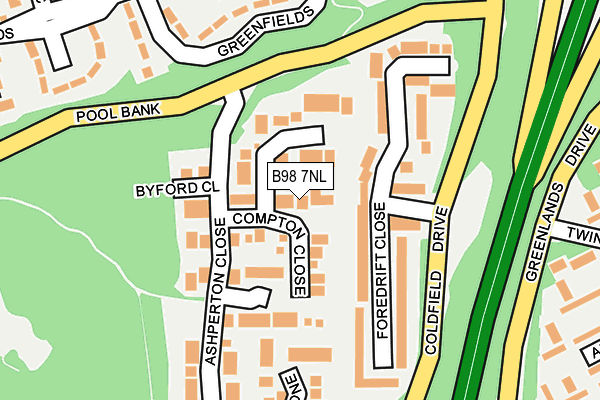 B98 7NL map - OS OpenMap – Local (Ordnance Survey)
