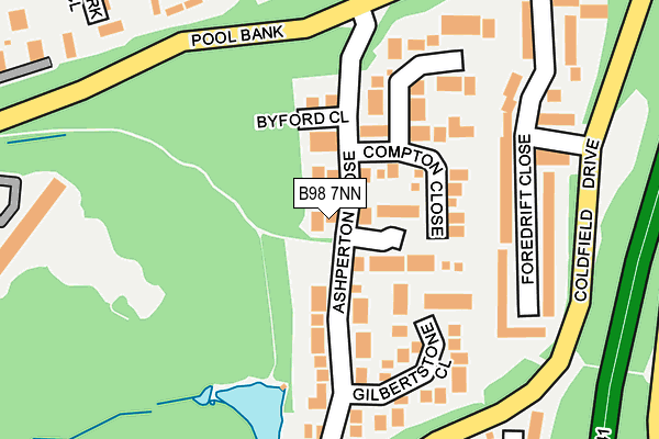 B98 7NN map - OS OpenMap – Local (Ordnance Survey)