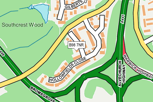 B98 7NR map - OS OpenMap – Local (Ordnance Survey)