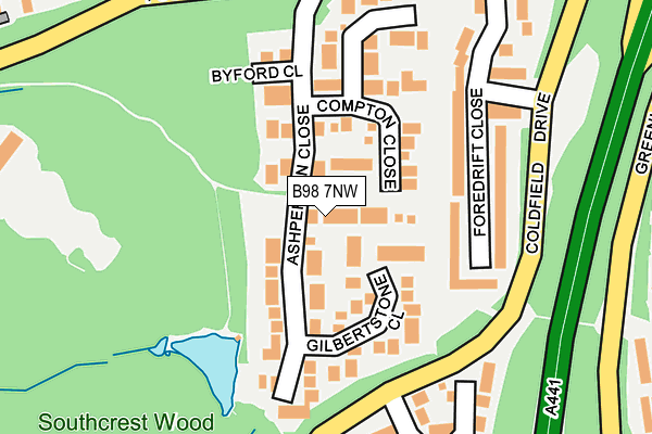 B98 7NW map - OS OpenMap – Local (Ordnance Survey)