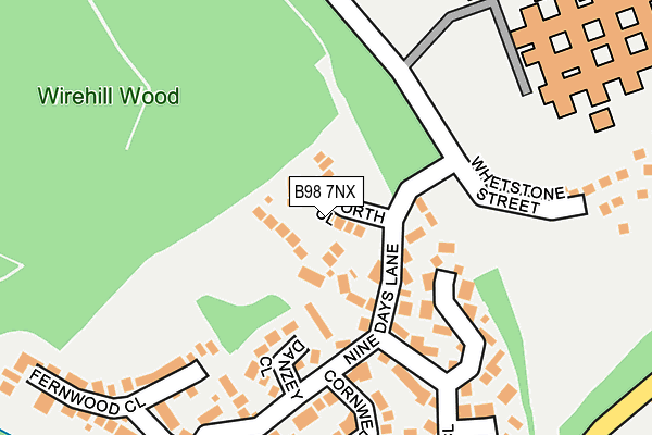 B98 7NX map - OS OpenMap – Local (Ordnance Survey)