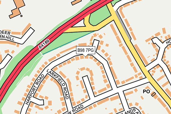 B98 7PG map - OS OpenMap – Local (Ordnance Survey)