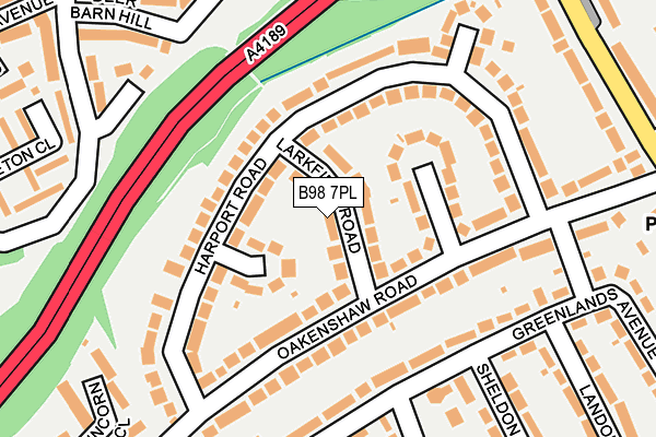 B98 7PL map - OS OpenMap – Local (Ordnance Survey)