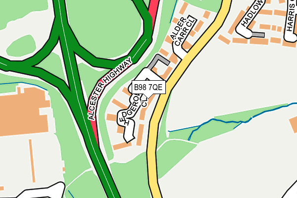 B98 7QE map - OS OpenMap – Local (Ordnance Survey)