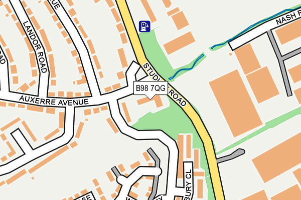 B98 7QG map - OS OpenMap – Local (Ordnance Survey)