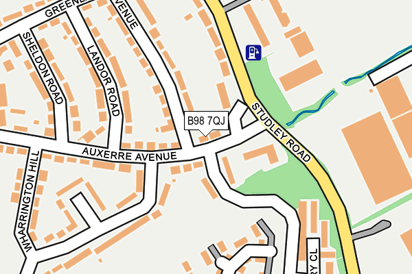 B98 7QJ map - OS OpenMap – Local (Ordnance Survey)