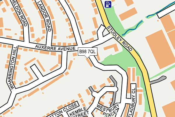 B98 7QL map - OS OpenMap – Local (Ordnance Survey)
