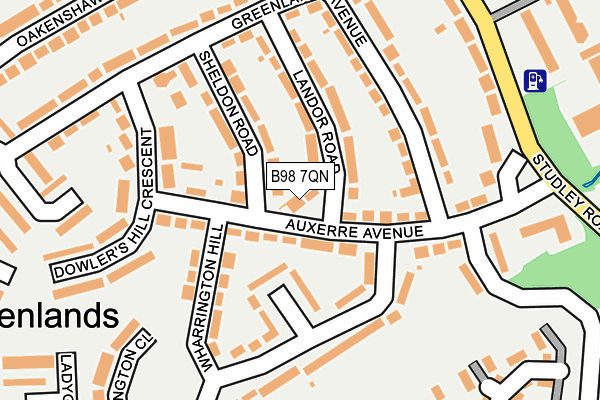 B98 7QN map - OS OpenMap – Local (Ordnance Survey)