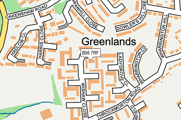 B98 7RF map - OS OpenMap – Local (Ordnance Survey)