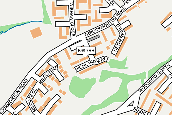 B98 7RH map - OS OpenMap – Local (Ordnance Survey)