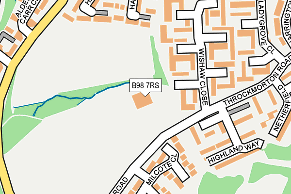 B98 7RS map - OS OpenMap – Local (Ordnance Survey)