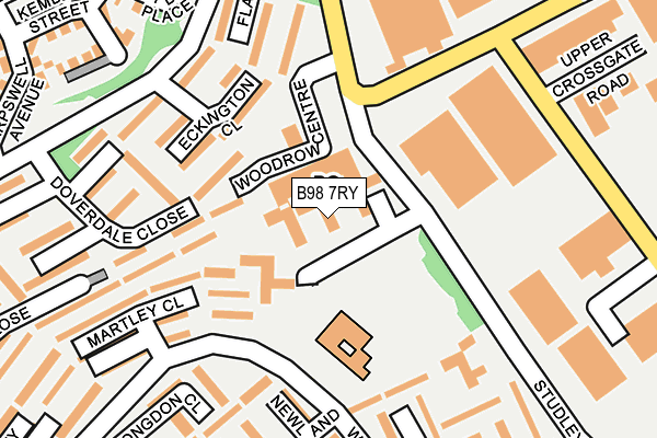 B98 7RY map - OS OpenMap – Local (Ordnance Survey)