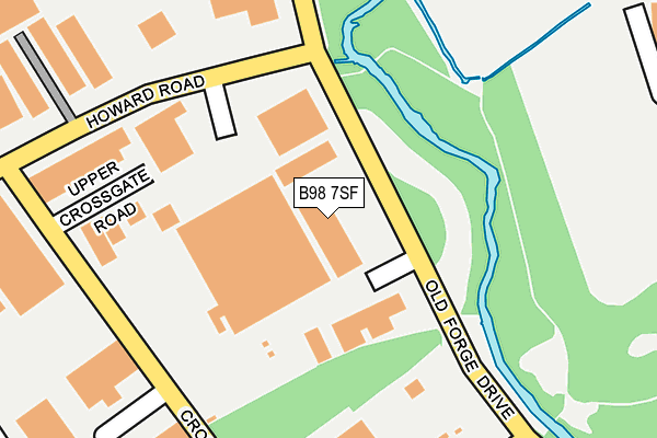 B98 7SF map - OS OpenMap – Local (Ordnance Survey)