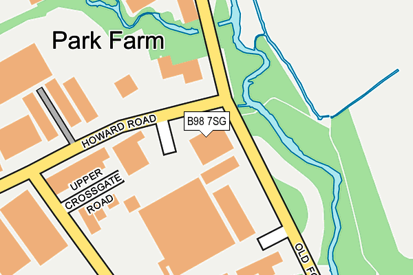 B98 7SG map - OS OpenMap – Local (Ordnance Survey)