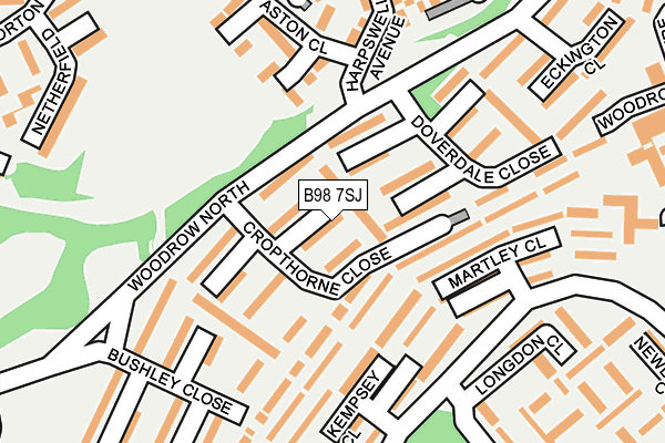 B98 7SJ map - OS OpenMap – Local (Ordnance Survey)