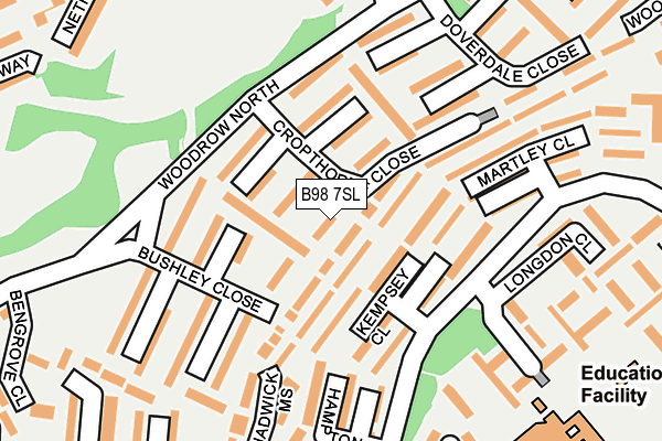 B98 7SL map - OS OpenMap – Local (Ordnance Survey)