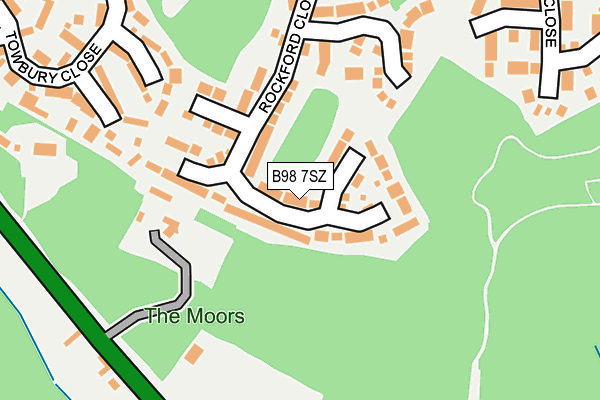 B98 7SZ map - OS OpenMap – Local (Ordnance Survey)