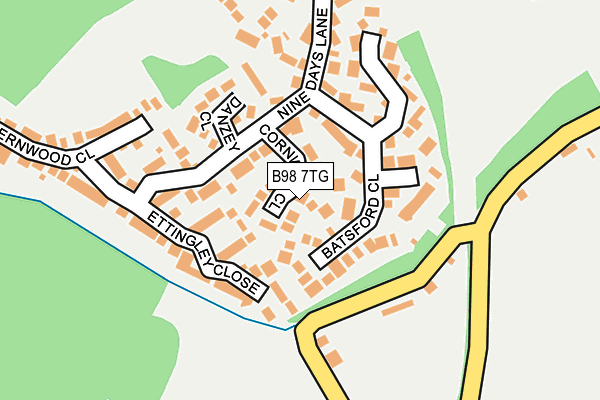B98 7TG map - OS OpenMap – Local (Ordnance Survey)
