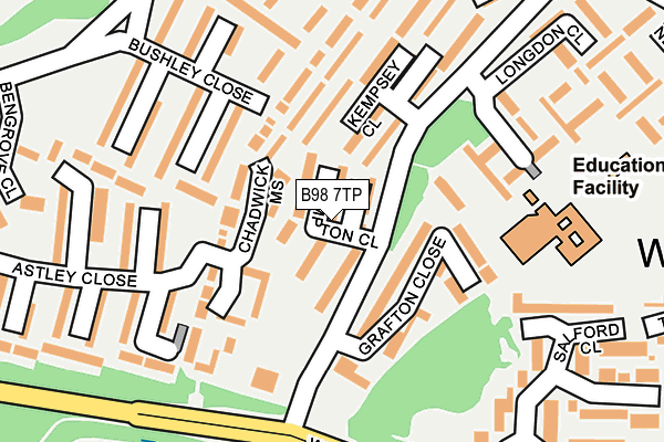 B98 7TP map - OS OpenMap – Local (Ordnance Survey)