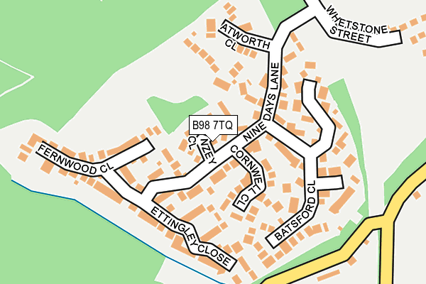 B98 7TQ map - OS OpenMap – Local (Ordnance Survey)