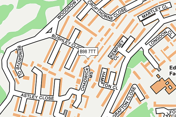 B98 7TT map - OS OpenMap – Local (Ordnance Survey)