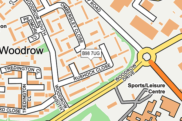 B98 7UG map - OS OpenMap – Local (Ordnance Survey)