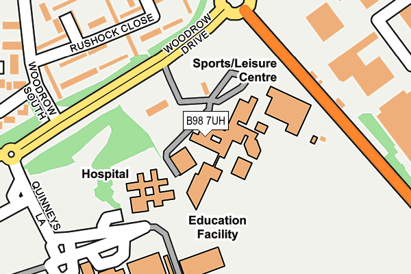 B98 7UH map - OS OpenMap – Local (Ordnance Survey)