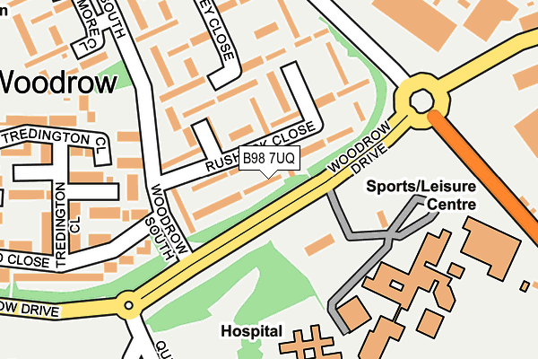 B98 7UQ map - OS OpenMap – Local (Ordnance Survey)