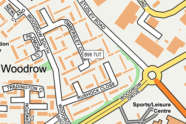 B98 7UT map - OS OpenMap – Local (Ordnance Survey)