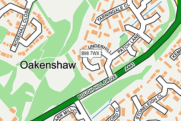 B98 7WX map - OS OpenMap – Local (Ordnance Survey)