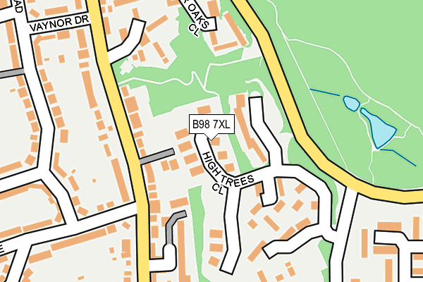 B98 7XL map - OS OpenMap – Local (Ordnance Survey)