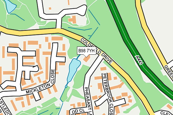 B98 7YH map - OS OpenMap – Local (Ordnance Survey)