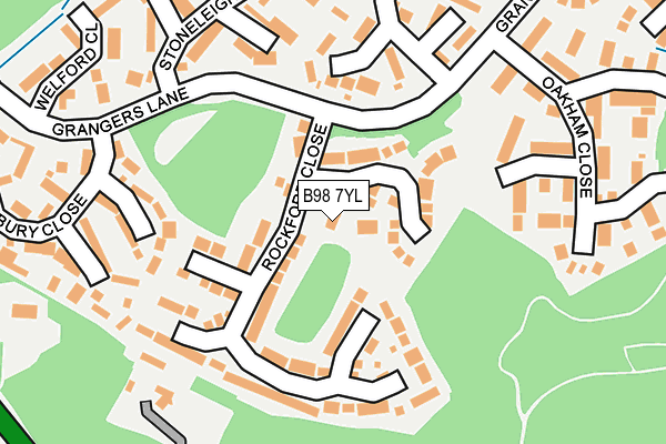 B98 7YL map - OS OpenMap – Local (Ordnance Survey)