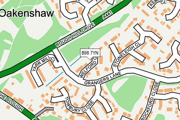 B98 7YN map - OS OpenMap – Local (Ordnance Survey)