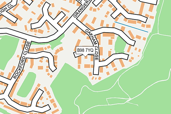 B98 7YQ map - OS OpenMap – Local (Ordnance Survey)