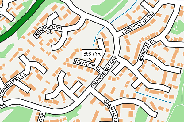 B98 7YR map - OS OpenMap – Local (Ordnance Survey)