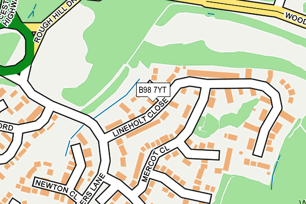 B98 7YT map - OS OpenMap – Local (Ordnance Survey)