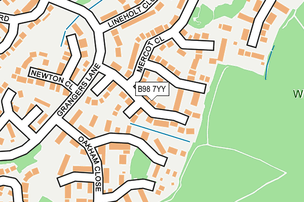 B98 7YY map - OS OpenMap – Local (Ordnance Survey)
